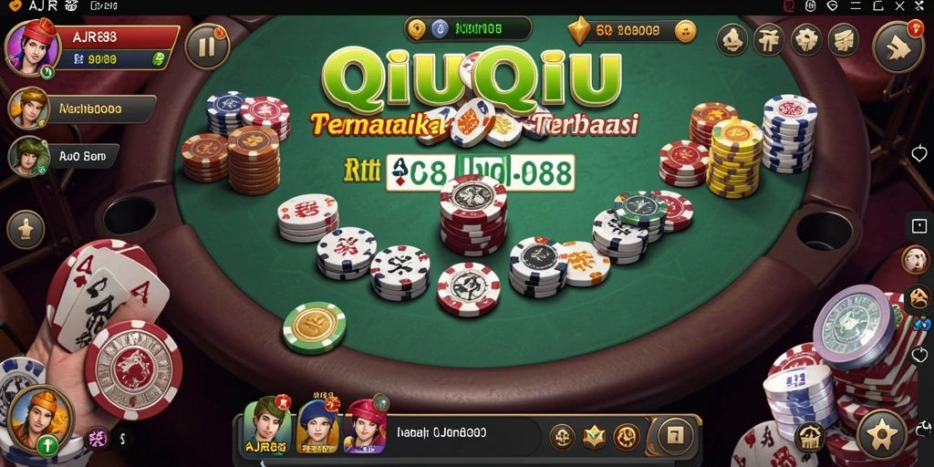 Screenshot gameplay AJR88 menampilkan keseruan bermain QiuQiu.
