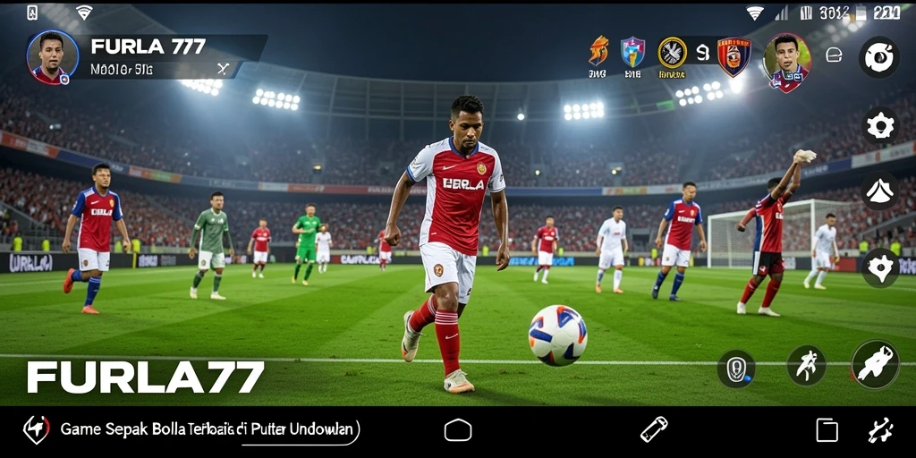 Tampilan seru pertandingan sepak bola di FURLA77.