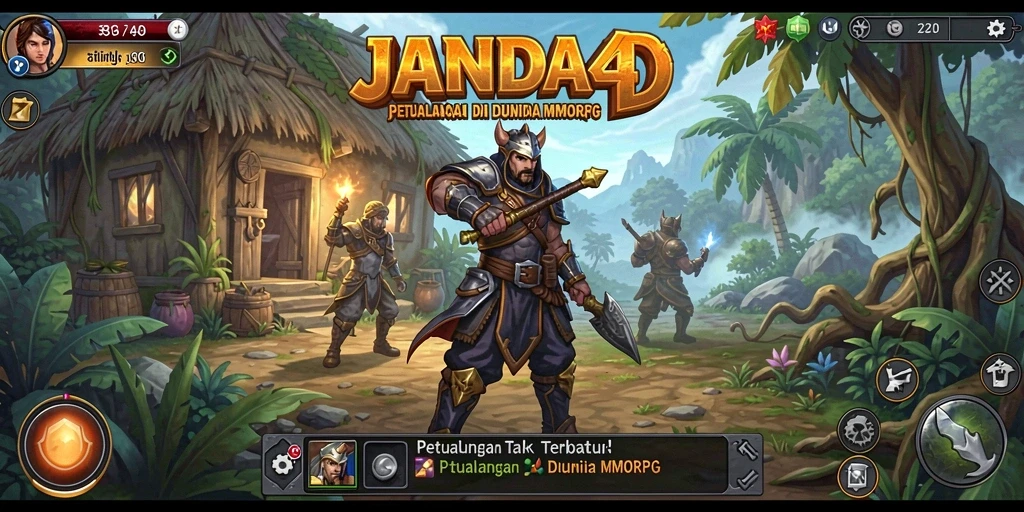 Tampilan gameplay menarik dari JANDA4D dengan aksi seru dalam dunia MMORPG.