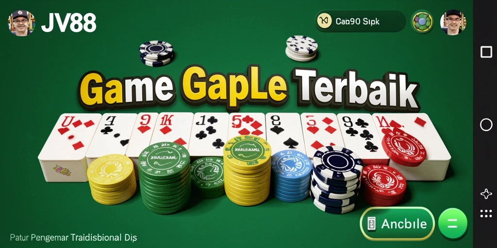Tampilan menarik dan gameplay seru dari JV88 game Gaple.