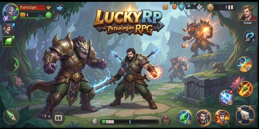 Screenshot LUCKYRP menampilkan pertarungan epik dan karakter yang kuat.