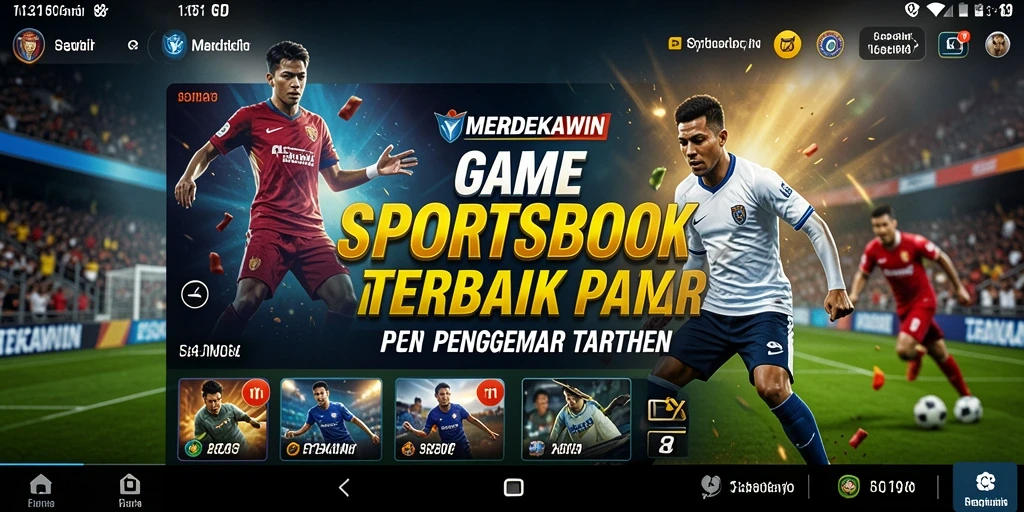 Tampilan menarik dari gameplay taruhan olahraga di MERDEKAWIN.