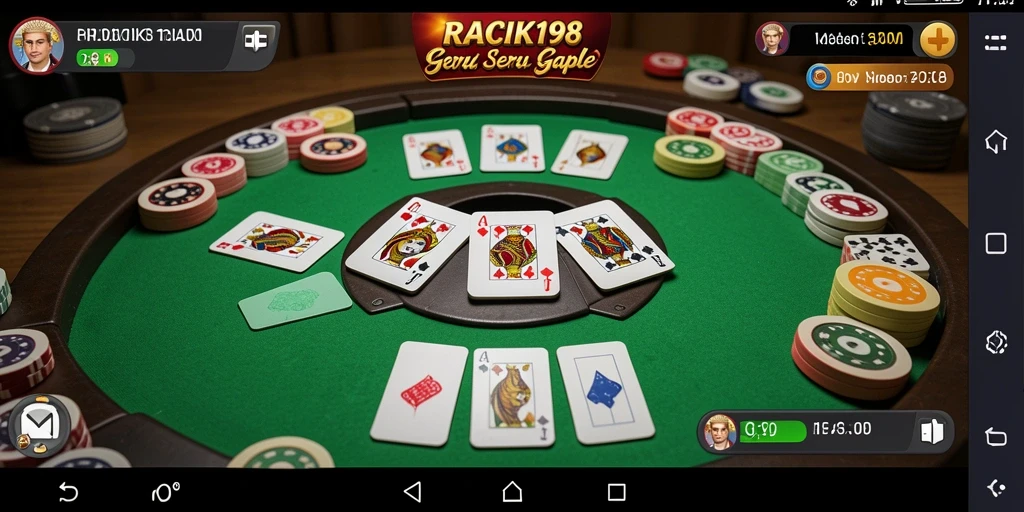 Screenshot gameplay Gaple yang seru di RACIK198.