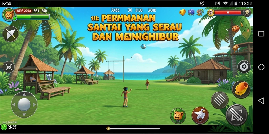 Tampilan gameplay RK55 yang seru dan menghibur.