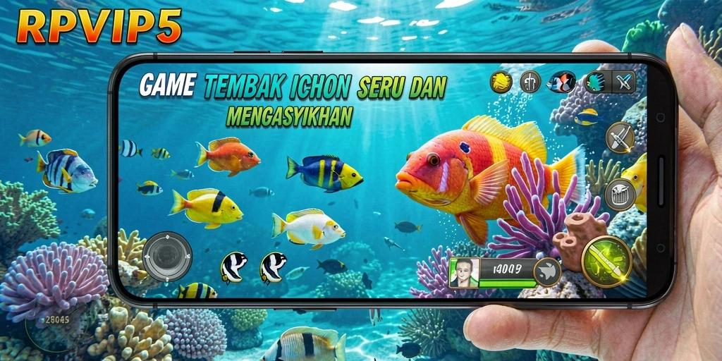 Tampilan menarik dari gameplay Tembak Ikan RPVIP5 yang seru.