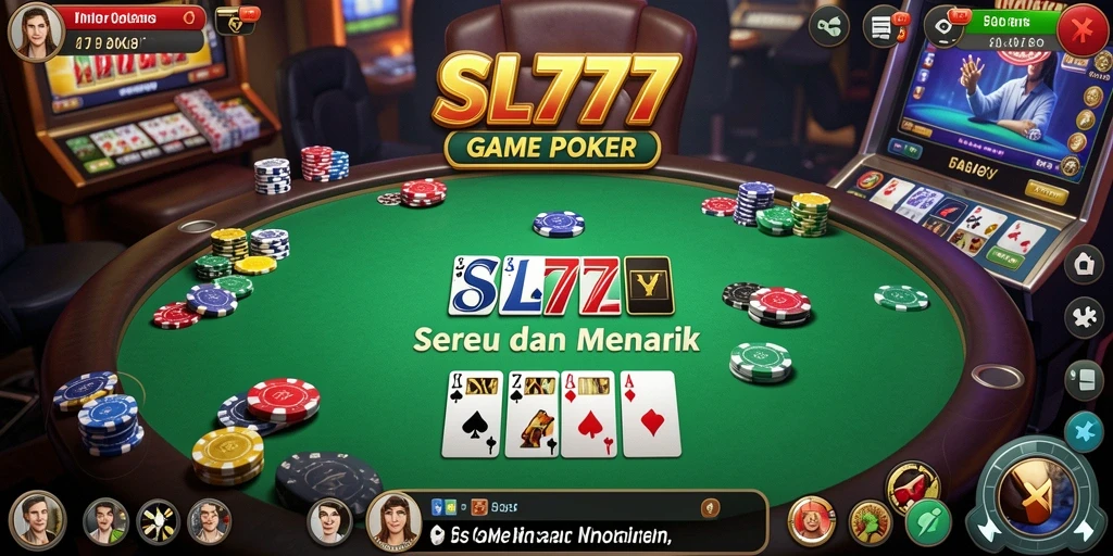 Tampilan gameplay SL777 yang menegangkan saat bermain poker.
