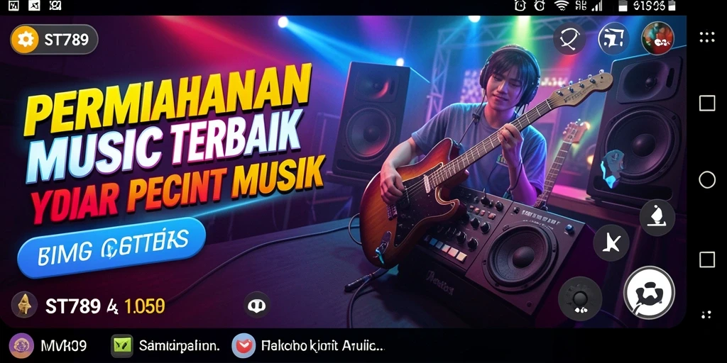 Screenshot gameplay ST789 menampilkan interaksi dan keseruan permainan musik.