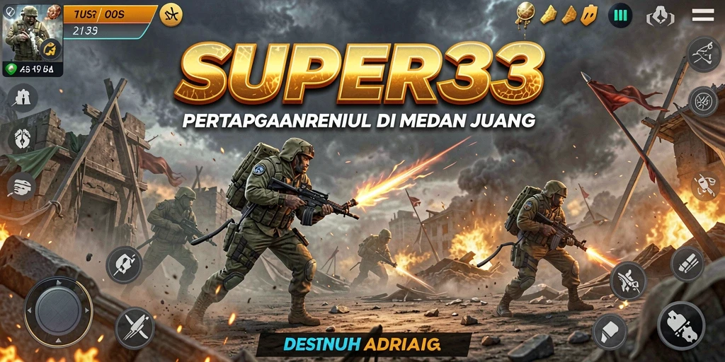 Screenshot menampilkan karakter bertarung dengan gerakan aksi yang spektakuler.